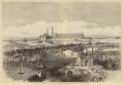 Durbar del Gobernador General en Lucknow, Procesión de Elefantes pasando por el Gran Imambara de Sir John Charles Robinson